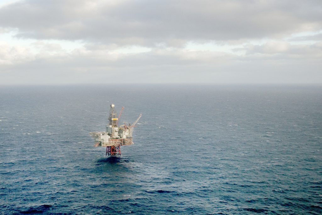Ringhorne platform in the north sea