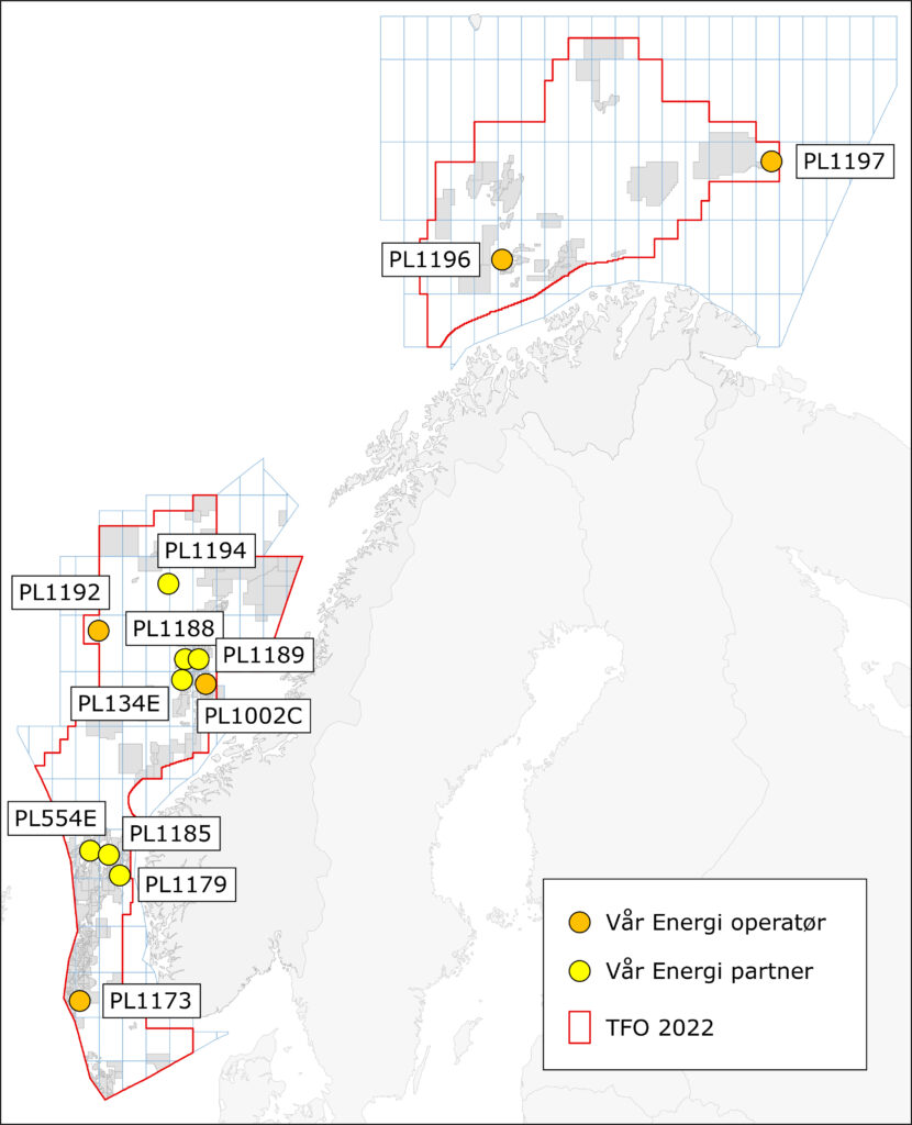 Kartskisse norsk sokkel
