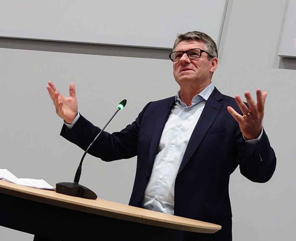 Nick Walker on stage