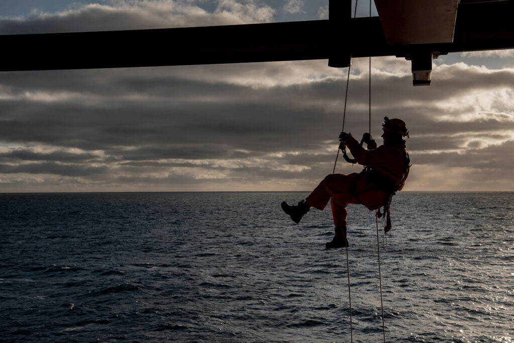 Offshore worker on Ringhorne platform